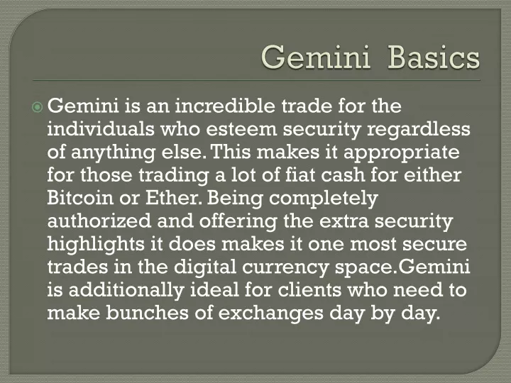 gemini basics