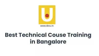 Best Technical Training Courses in Bangalore