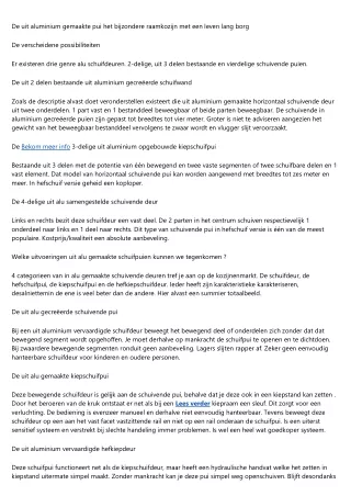 De uit aluminium samengestelde horizontaal schuivende pui het ideale vensterkozijn met een leven lang  garantie