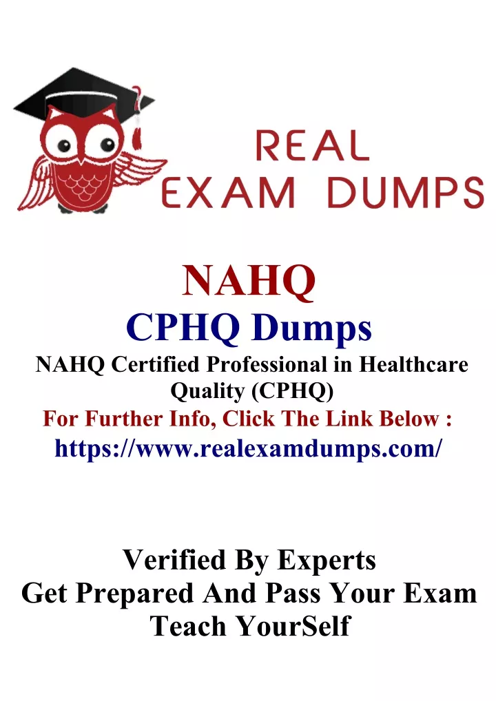 nahq cphq dumps nahq certified professional