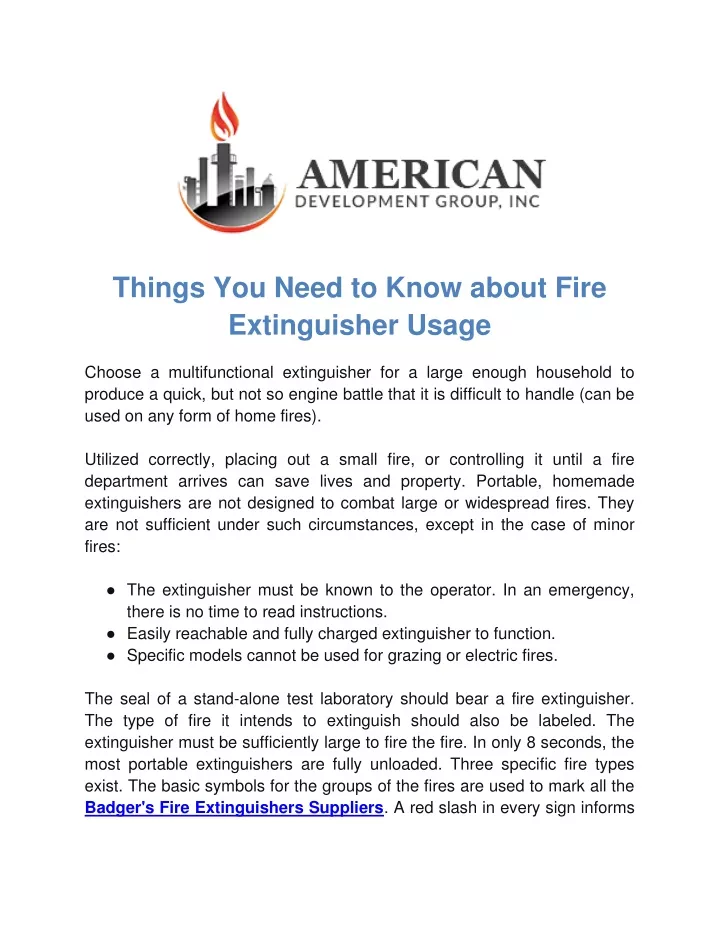 things you need to know about fire extinguisher