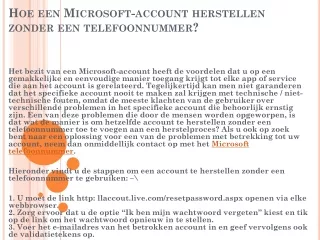 hoe een microsoft account herstellen zonder een telefoonnummer
