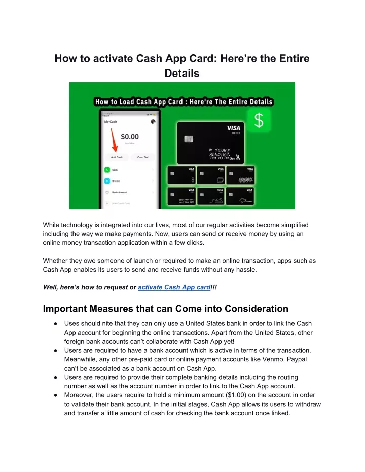 how to activate cash app card here re the entire