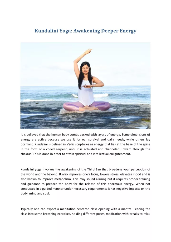 kundalini yoga awakening deeper energy