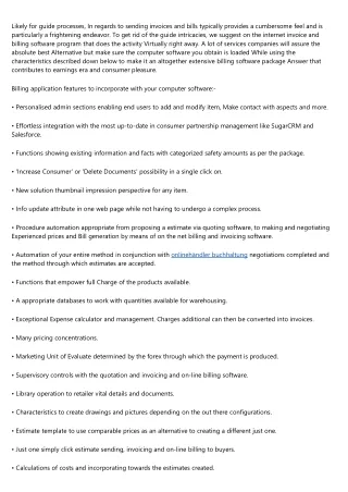 likely for guide processes in regards to sending