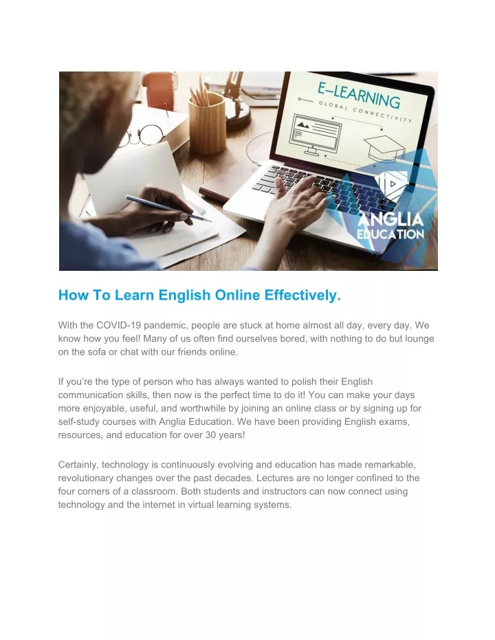 how to learn english online effectively