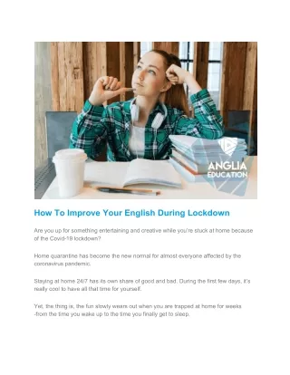 Five Effective Tips To Learn English Online During COVID-19
