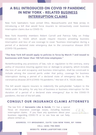 a bill introduced on covid 19 pandemic