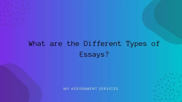 what are the different types of essays