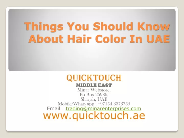 things you should know about hair color in uae