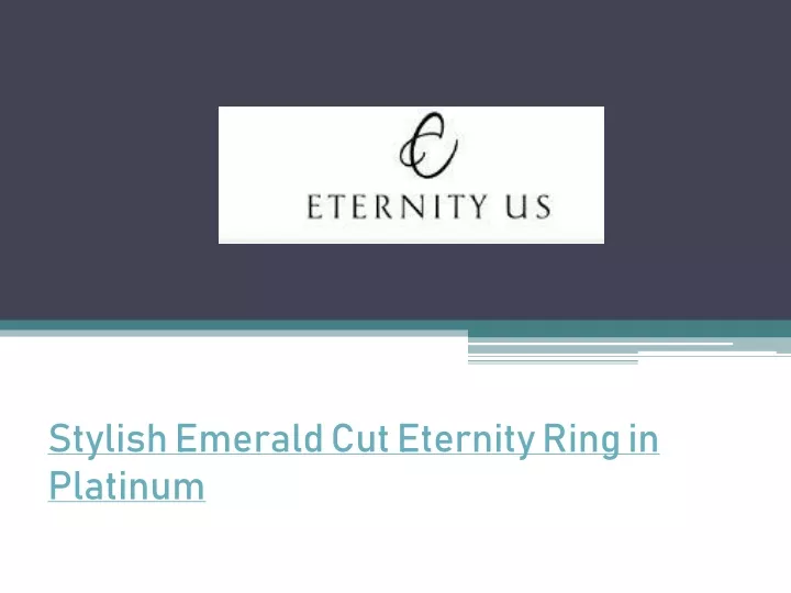 stylish emerald cut eternity ring in platinum