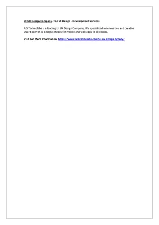 ui ux design company top ui design development