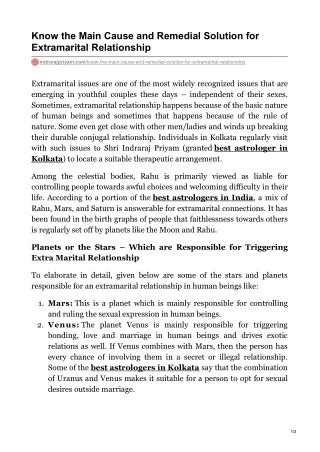 know the main cause and remedial solution