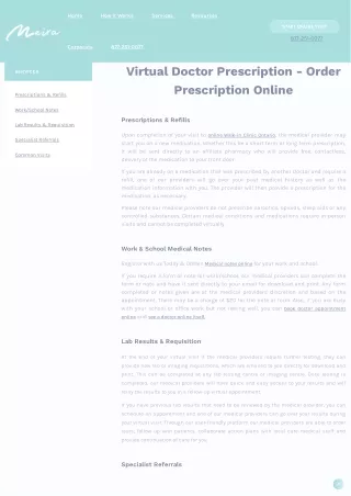 Virtual Doctor Prescription - Order Prescription Online