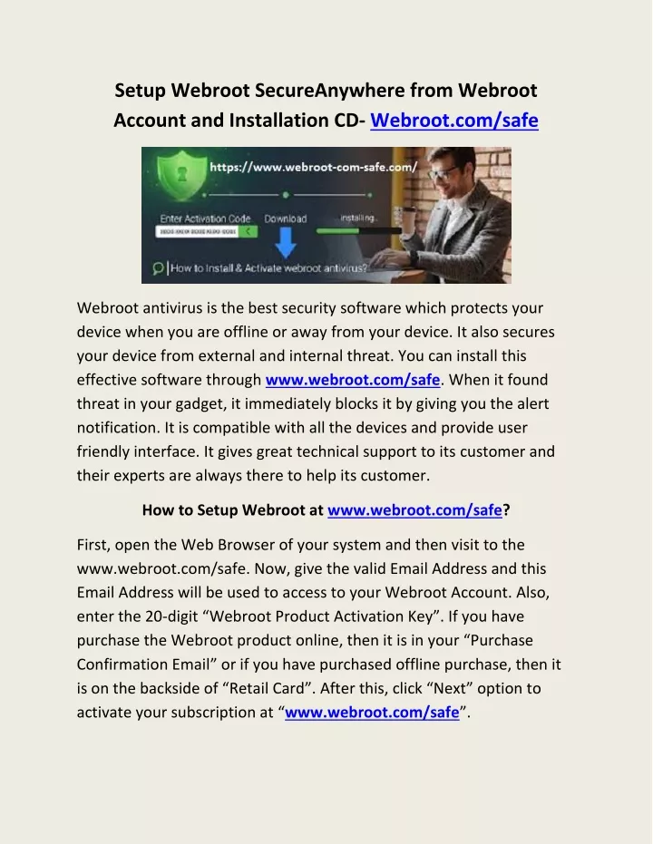 setup webroot secureanywhere from webroot account