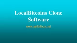 Localbitcoins Clone Software