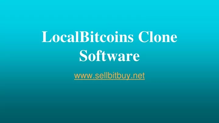localbitcoins clone software