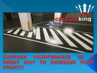 CARPARK MAINTENANCE IS A GREAT WAY TO INCREASE YOUR PROFIT!