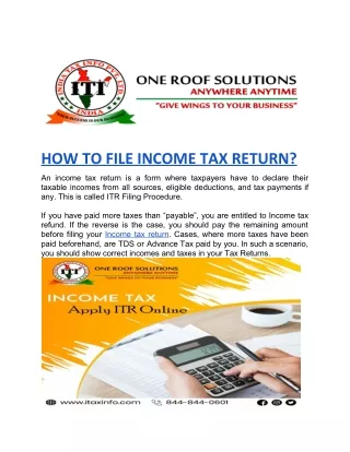 How to File Income Tax Return?