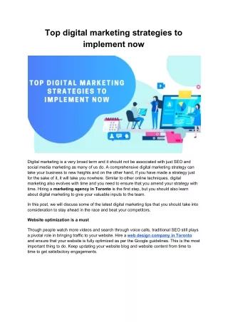 top digital marketing strategies to implement now