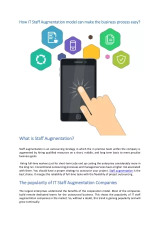 How IT Staff Augmentation model can make the business process easy?
