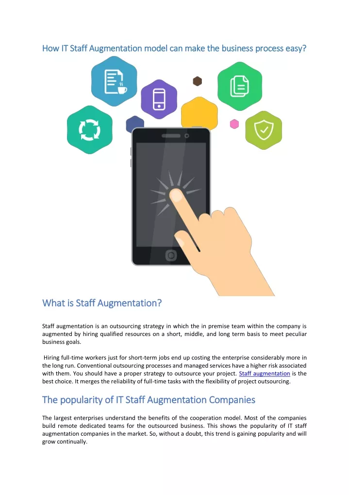 how it staff augmentation model can make