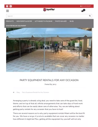 Party Equipment Rentals for Any Occasion
