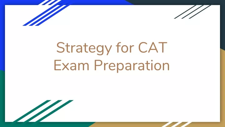 strategy for cat exam preparation