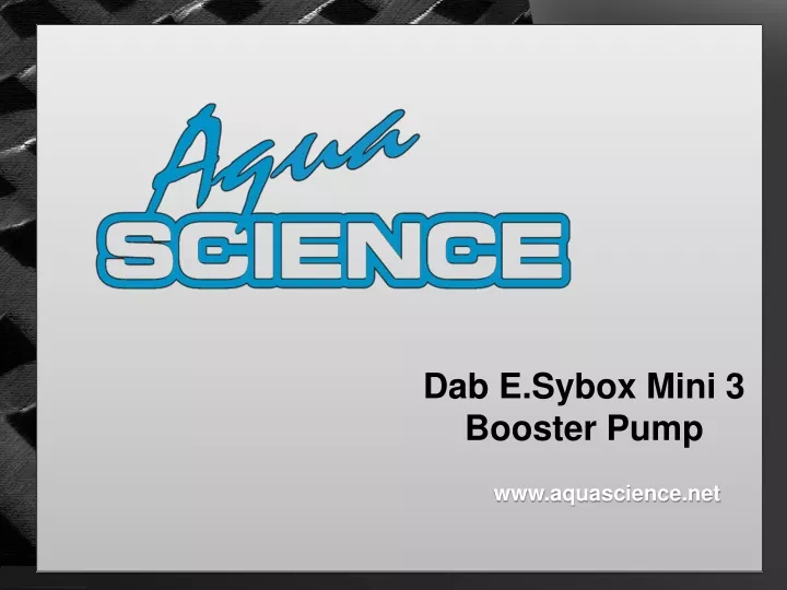 dab e sybox mini 3 booster pump