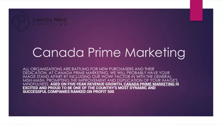 canada prime marketing