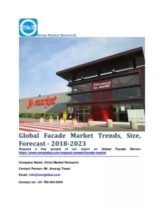 Global Facade Market Trends, Size, Forecast - 2018-2023