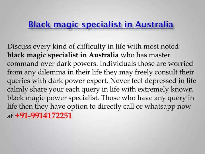 black magic specialist in a ustralia