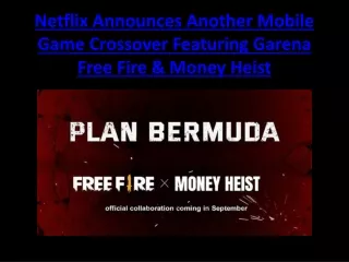 Netflix Announces Another Mobile Game Crossover Featuring Garena Free Fire & Money Heist