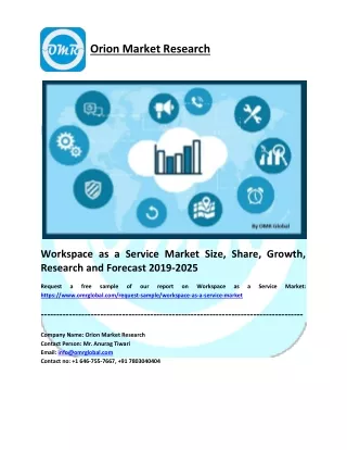 Workspace as a Service Market Size, Share, Trends, Analysis and Forecast 2019-2025
