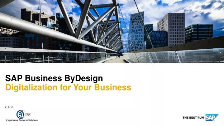 sap business bydesign digitalization for your business