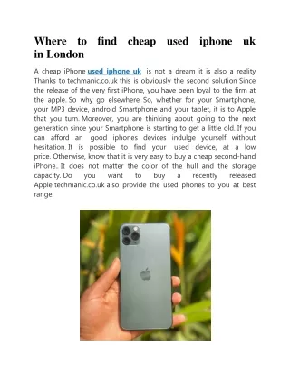 where to find cheap used iphone uk in london