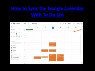 how to sync the google calendar with to do list