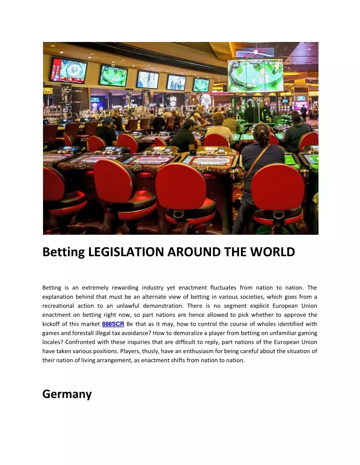 betting legislation around the world