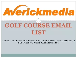 Golf Course Email List
