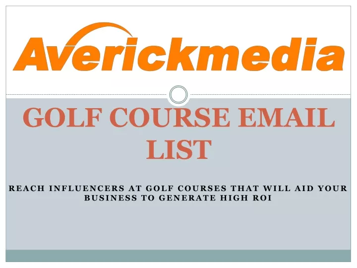 golf course email list