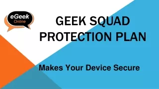 Geek Squad Protection Plan