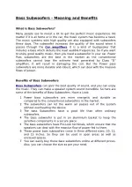 Bass Subwoofers – Meaning and Benefits - slide 1