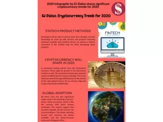 2020 Infographic by EJ Dalius shares significant cryptocurrency trends for 2020