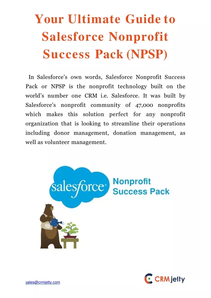 your ultimate guide to salesforce nonprofit success pack npsp