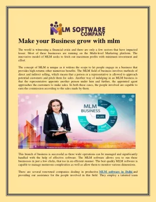 make your business grow with mlm the world