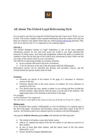 all about the oxford legal referencing style