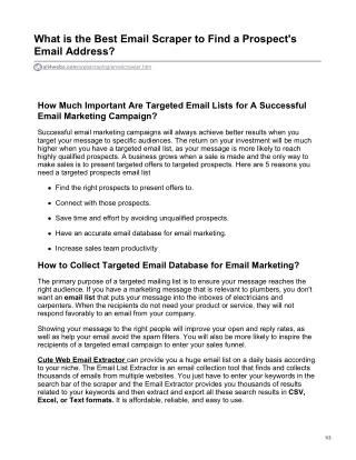 what is the best email scraper to find a prospect