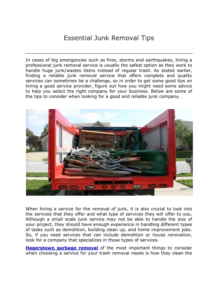 essential junk removal tips