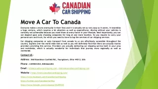 move a car to canada