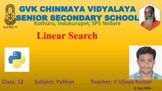 Linear search python CBSE Class 12